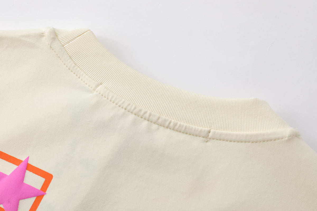 Camiseta 66792 Estampada Crema Para Hombre
