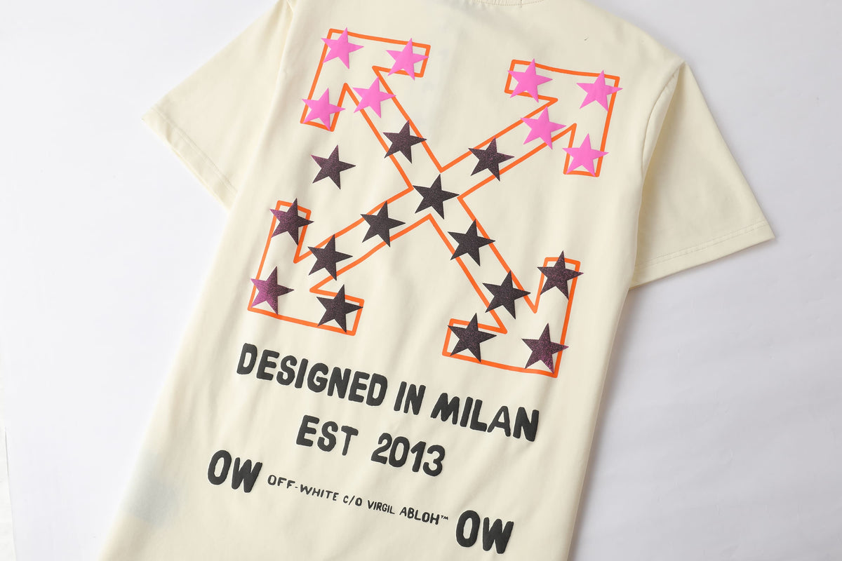 Camiseta 66792 Estampada Crema Para Hombre