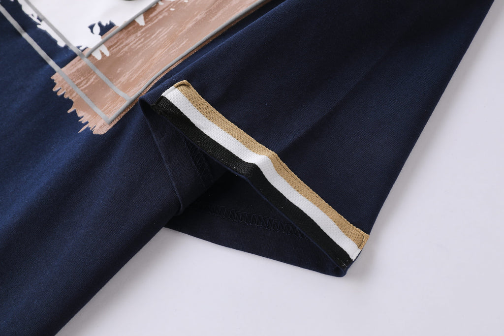Camiseta 786653 Estampada Azul Oscuro Para Hombre