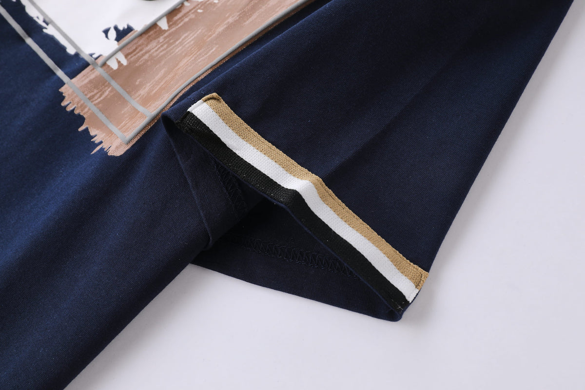 Camiseta 786653 Estampada Azul Oscuro Para Hombre