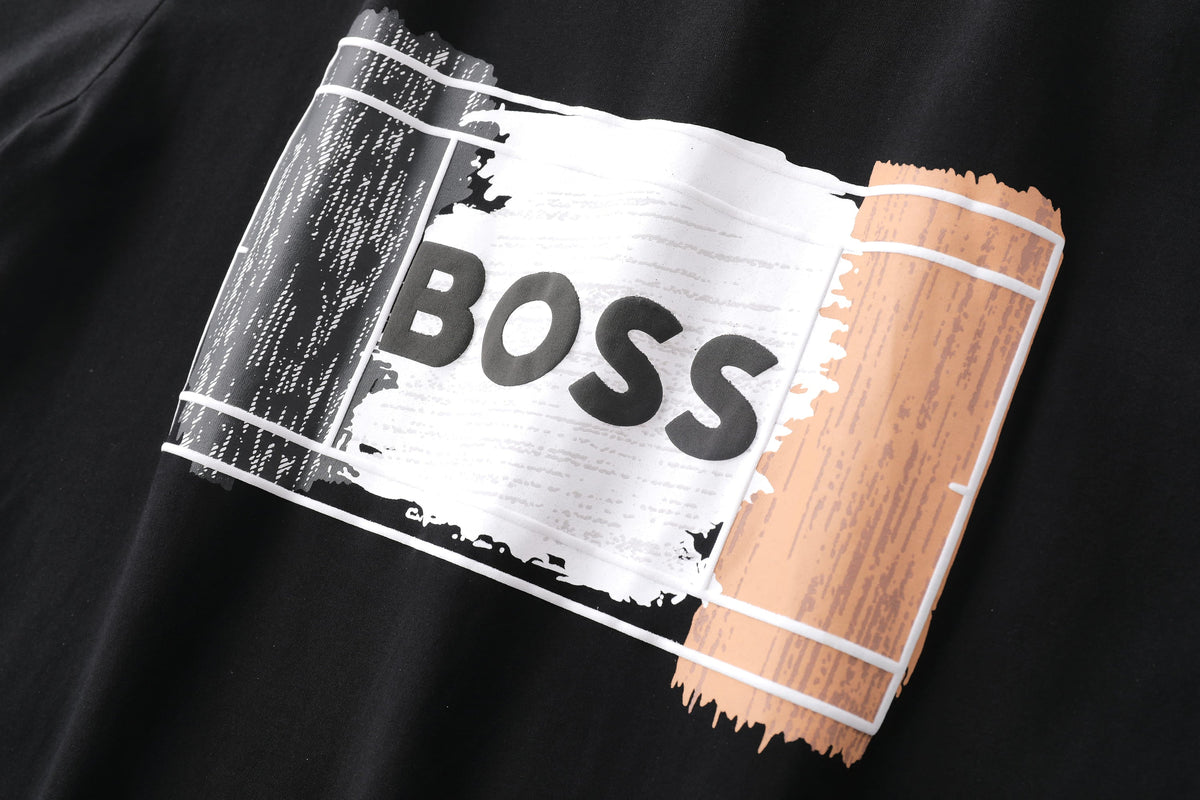 Camiseta 66012 Estampada Negra Para Hombre