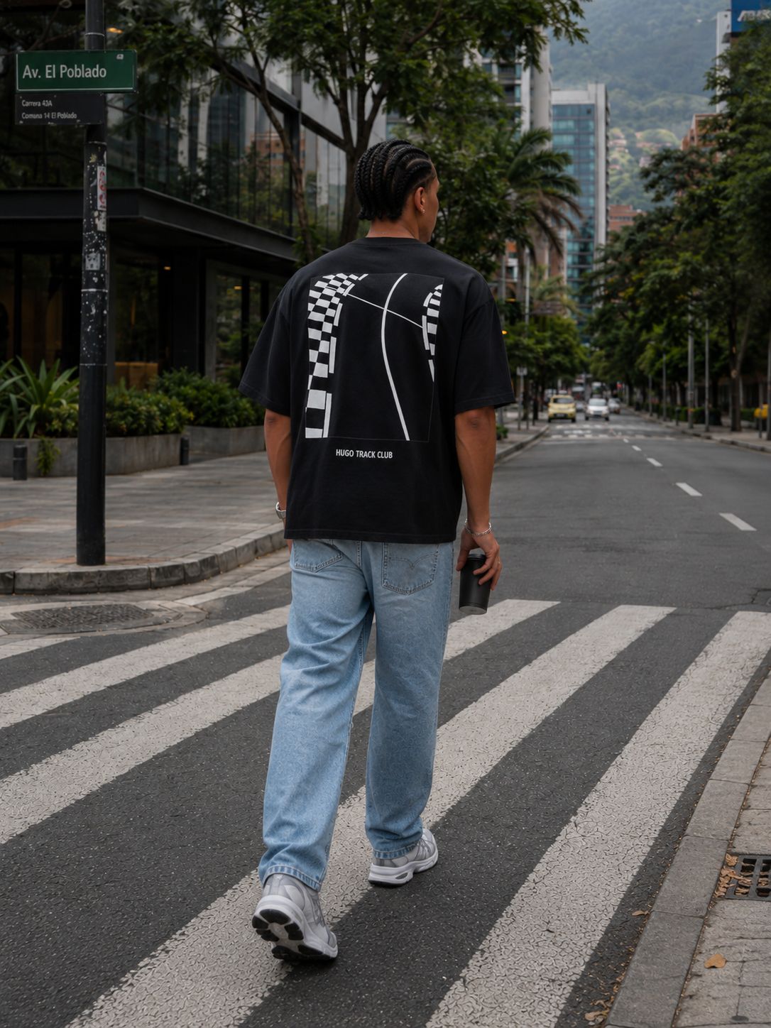 Camiseta 788354 Oversize Negro para hombre