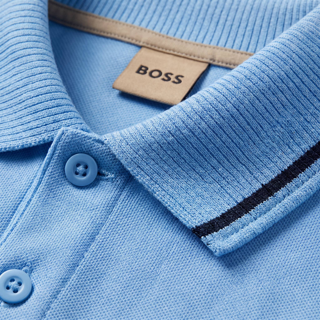 Camiseta 185023 Tipo Polo Azul Claro para hombre