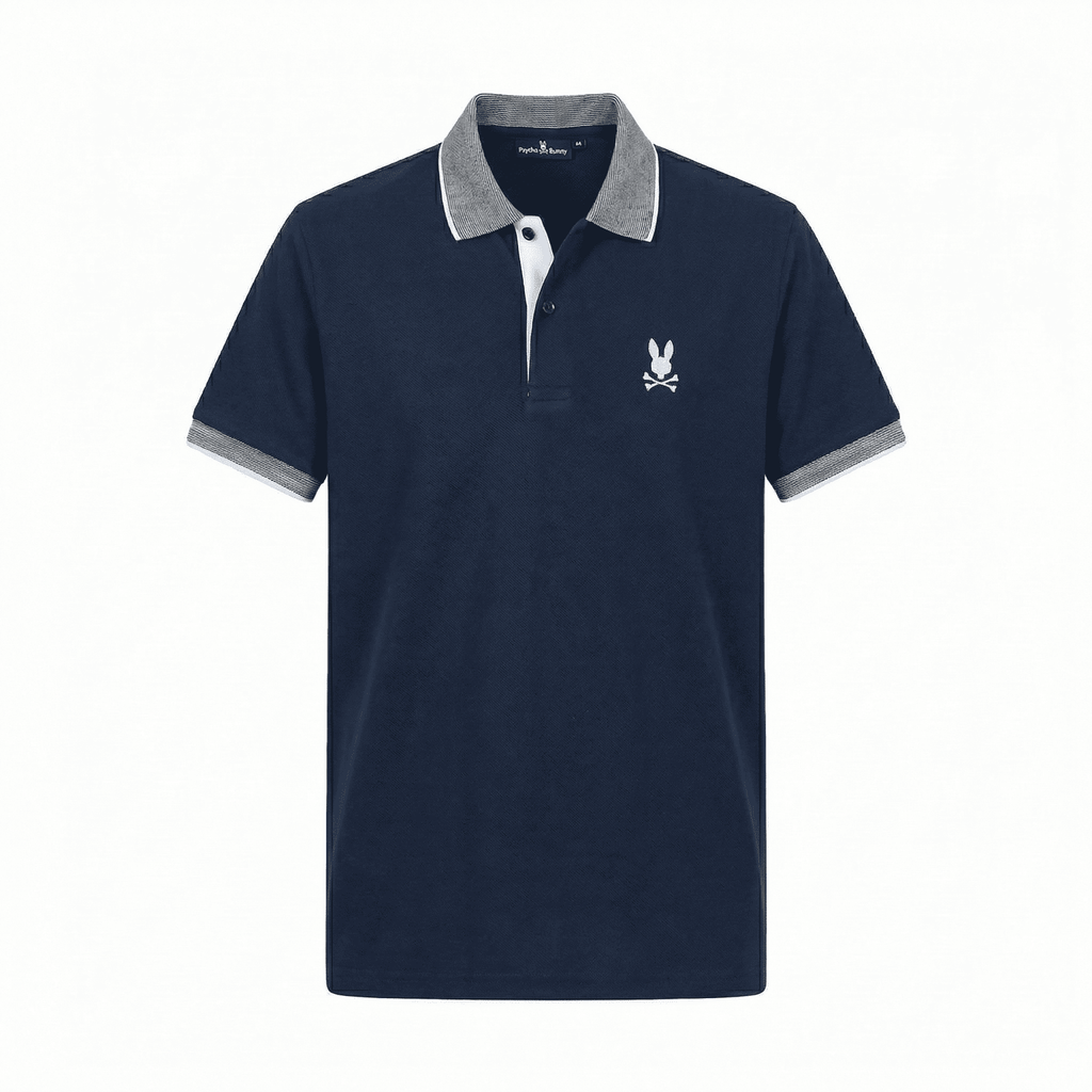 Camiseta 185017 Tipo Polo Azul Oscuro Para Hombre