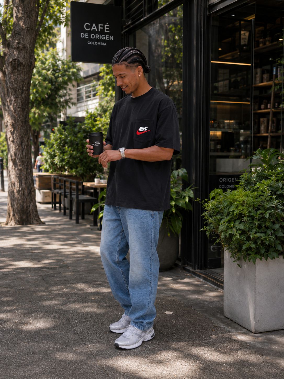 Camiseta 788362 Oversize Negro para hombre