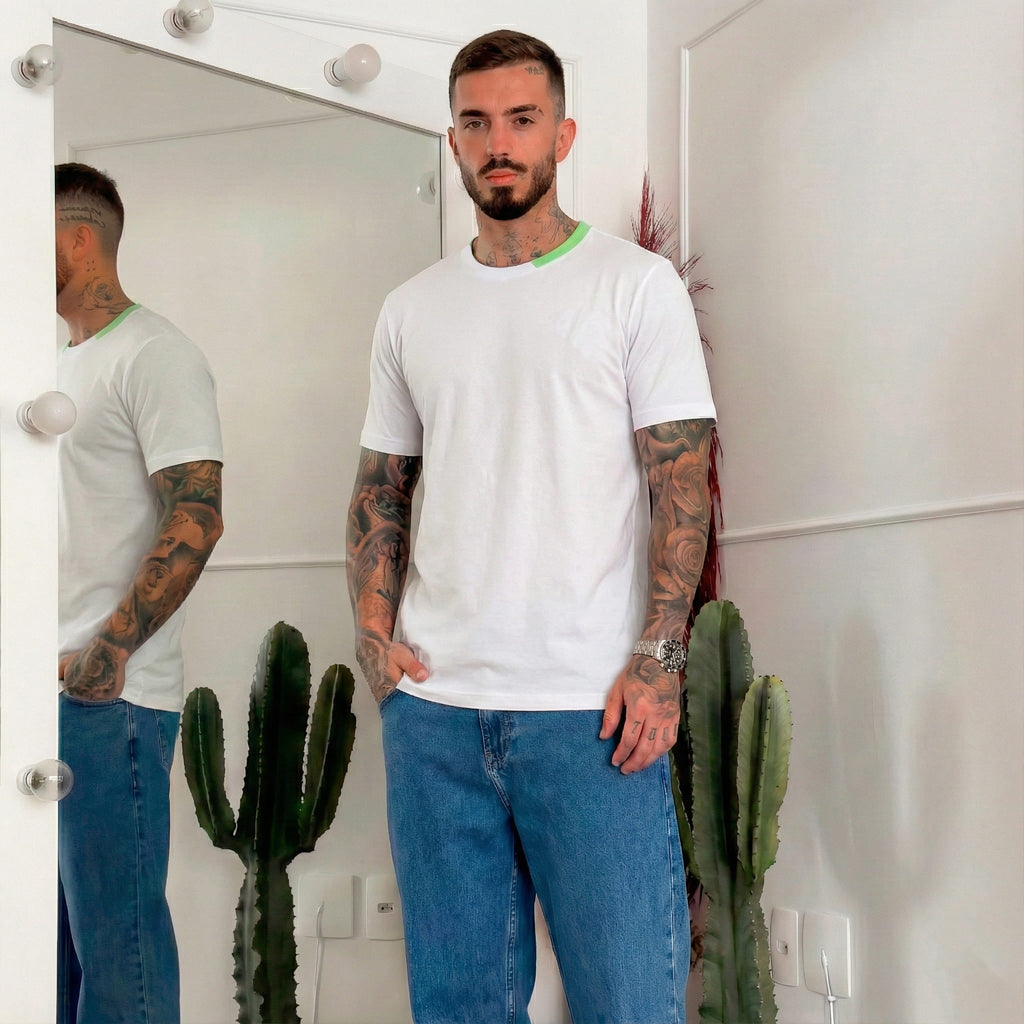 Camiseta 36023 Básica Blanca Para Hombre