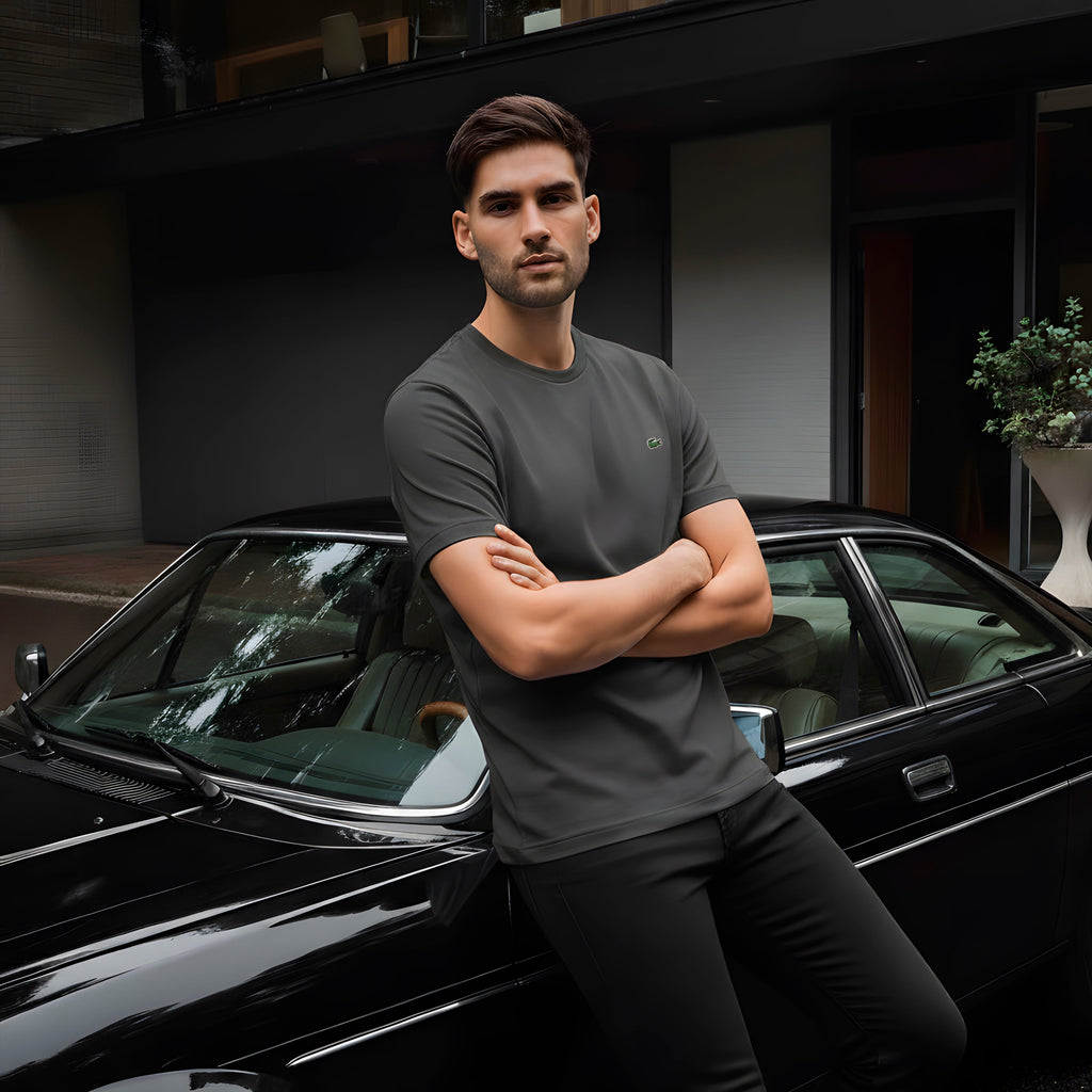 Camiseta 36090 Basica Gris Oscuro Para Hombre