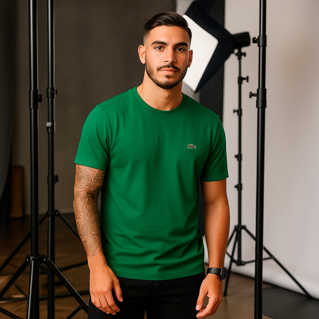 Camiseta 36090 Basica Verde Para Hombre