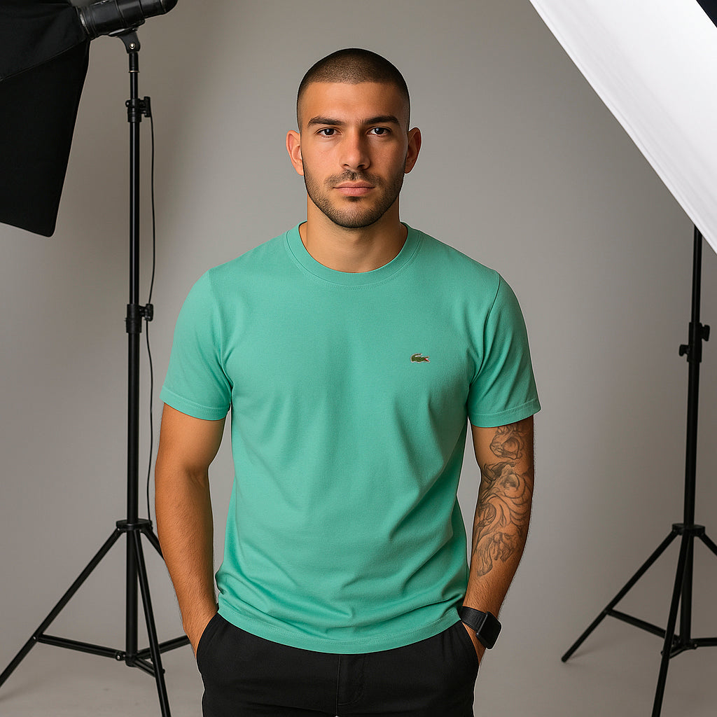Camiseta 36090 Básica Verde Claro Para Hombre