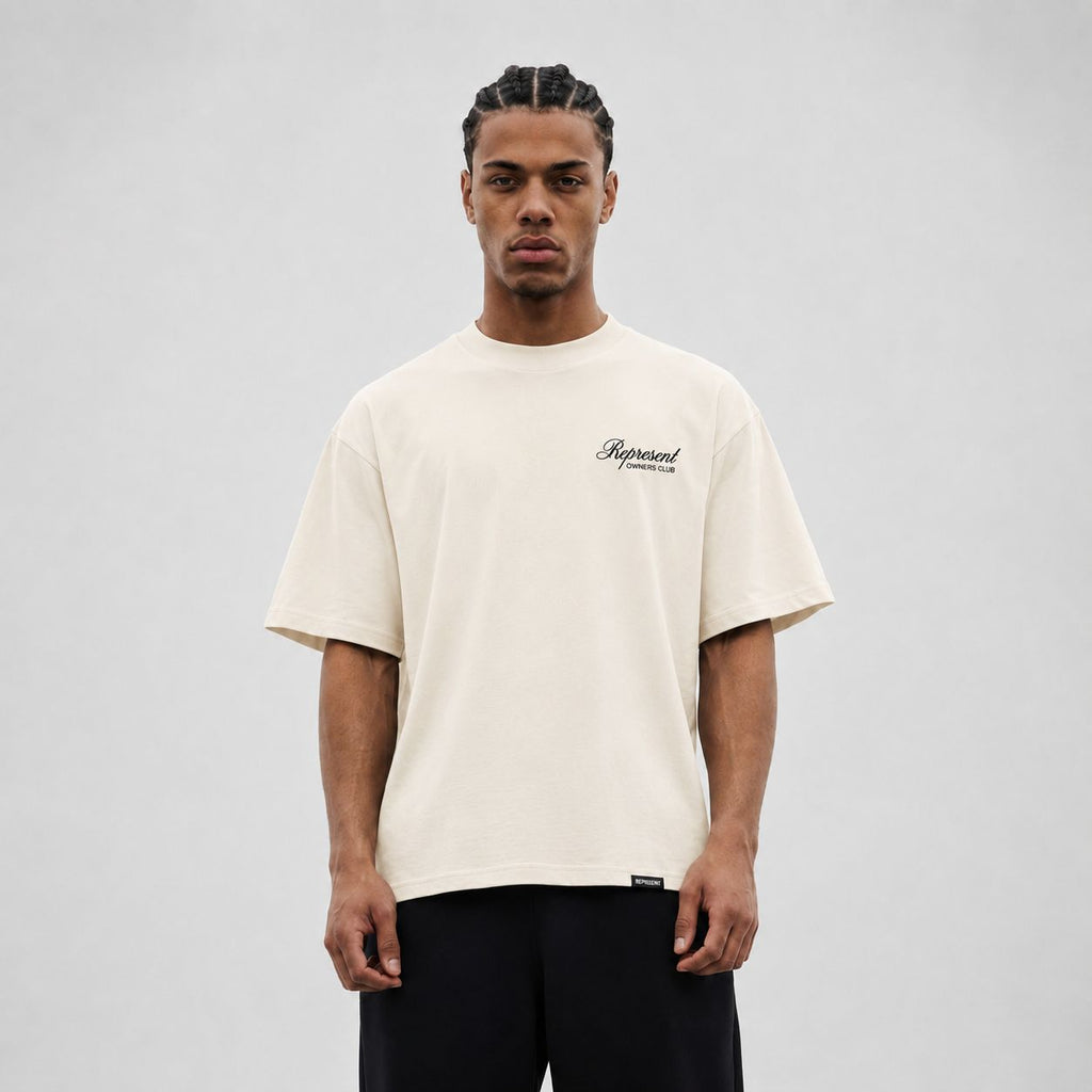 Camiseta 788331 Oversize Crema para hombre