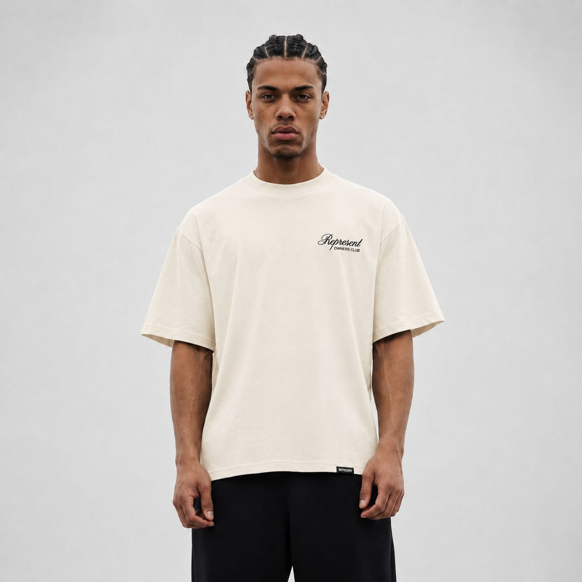 Camiseta 788331 Oversize Crema para hombre
