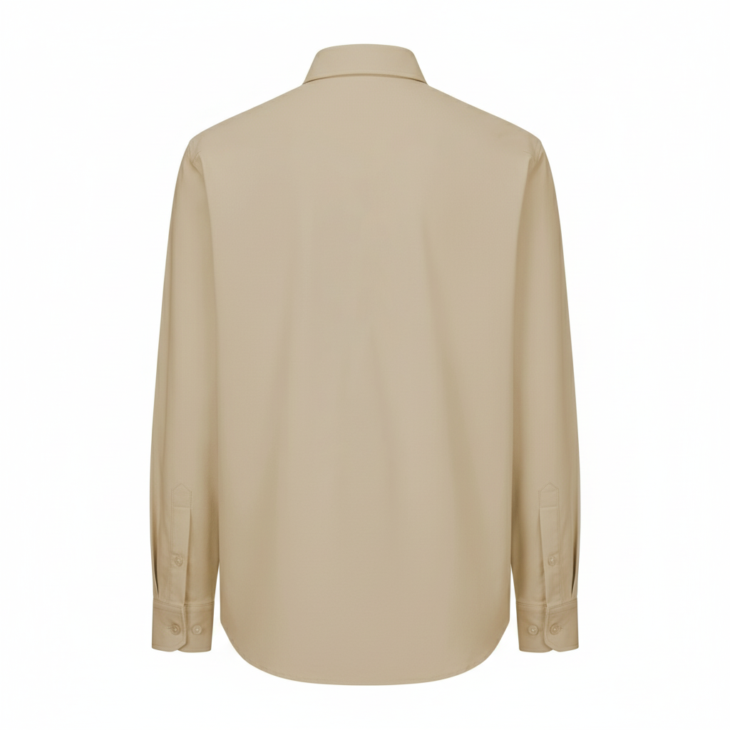 Camisa 50002 Crema Manga Larga para Hombre