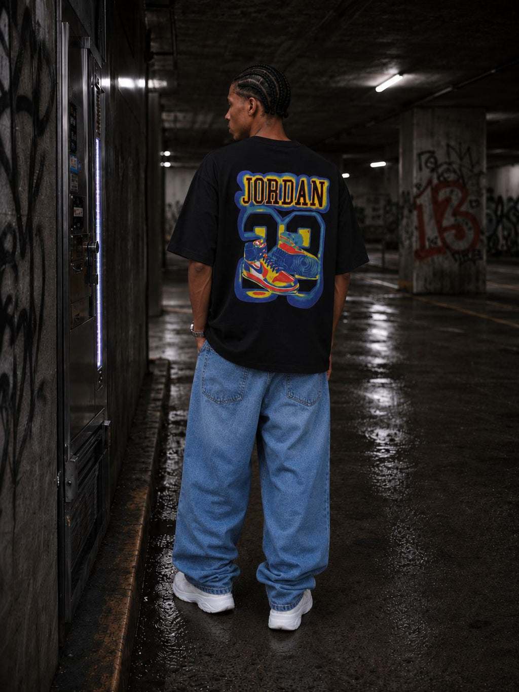 Camiseta 788364 Oversize Negro para hombre
