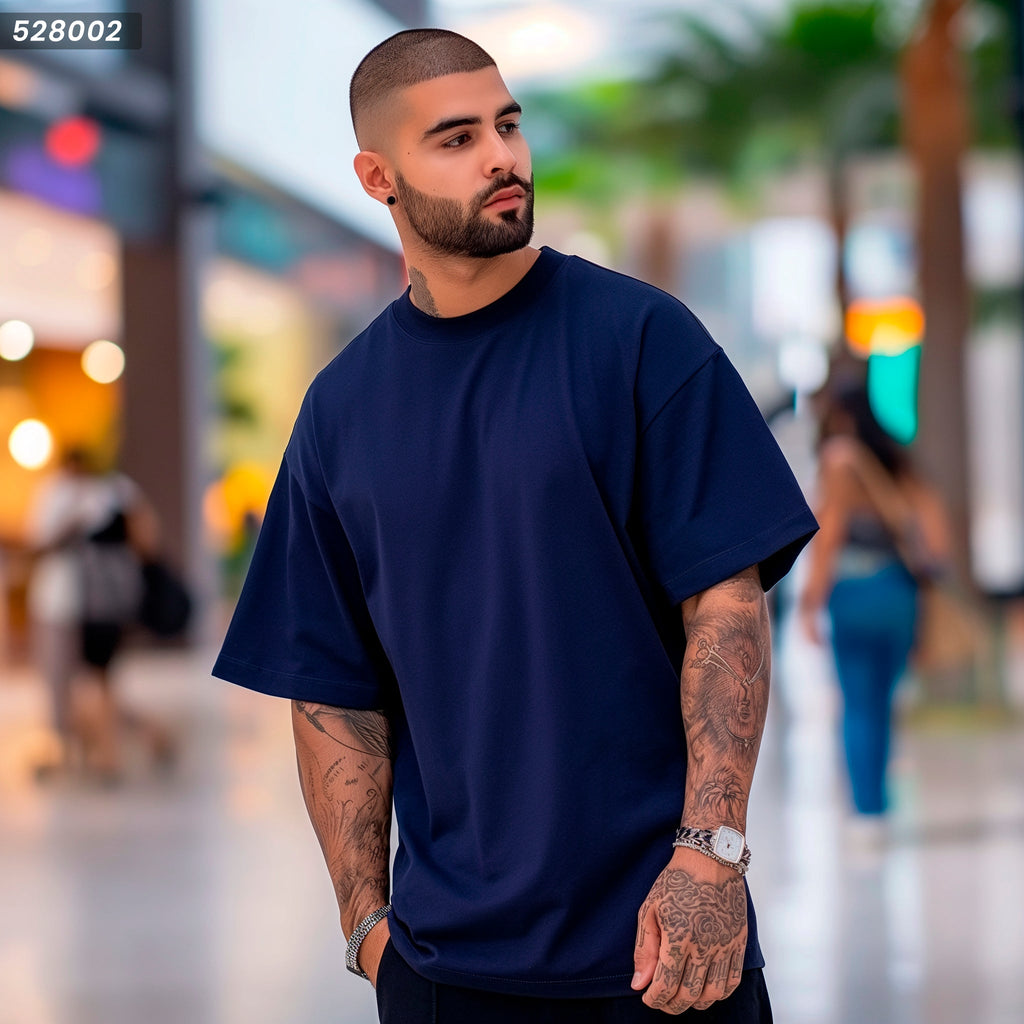 Camiseta 528002 Oversize Azul Para Hombre