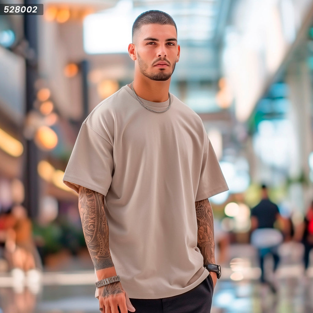 Camiseta 528002 Oversize Sand Para Hombre