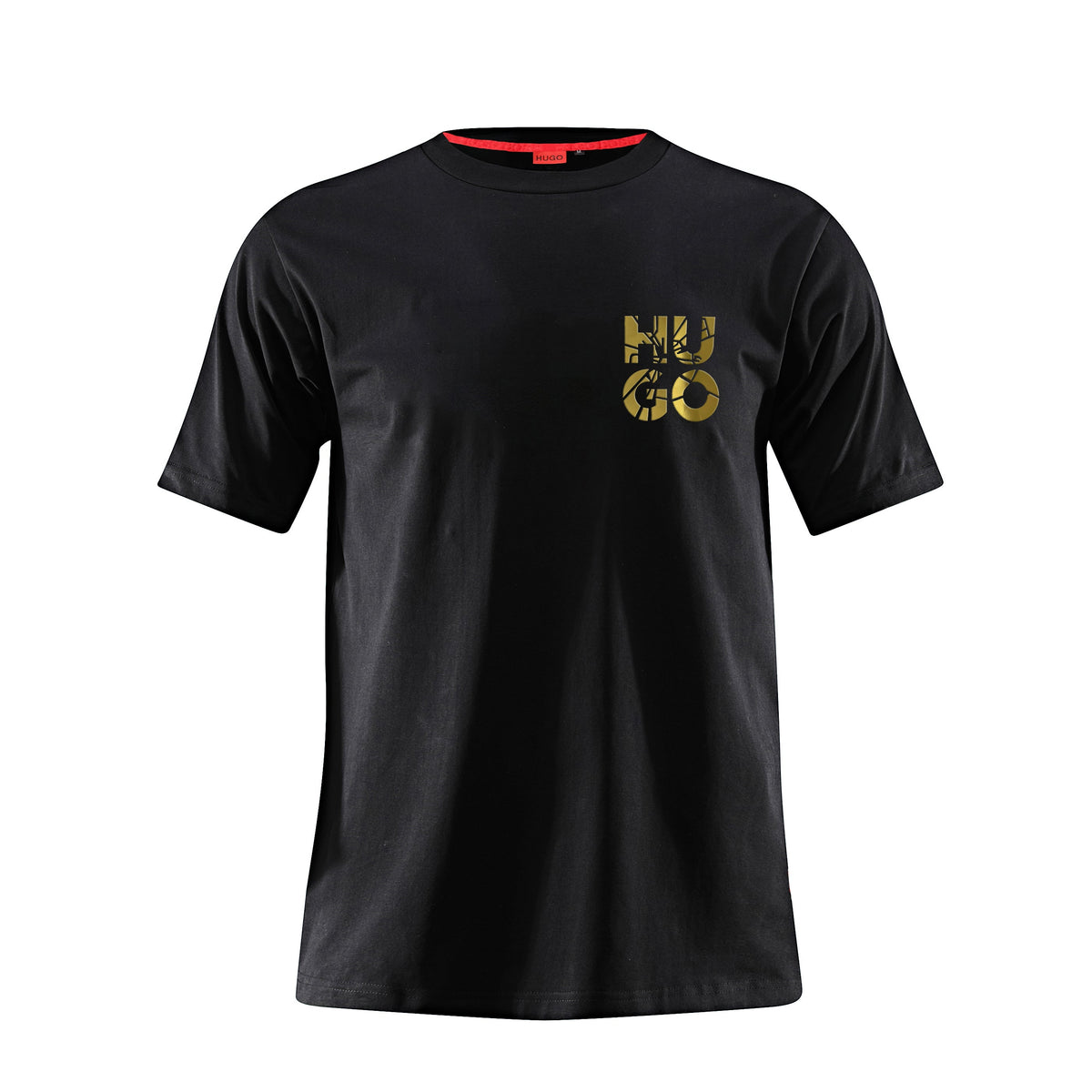 Camiseta 66039 Estampada Negra Para Hombre