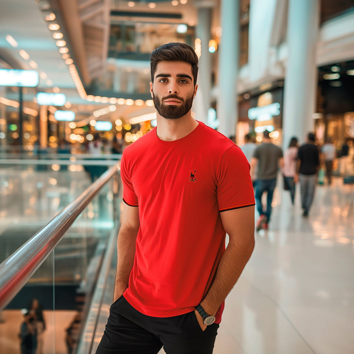 Camiseta 66433 Basica Roja Para Hombre