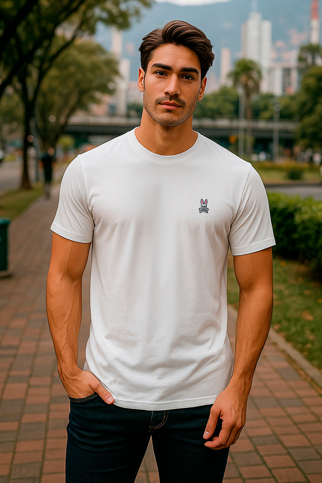 Camiseta 66676 Básica Blanca Para Hombre