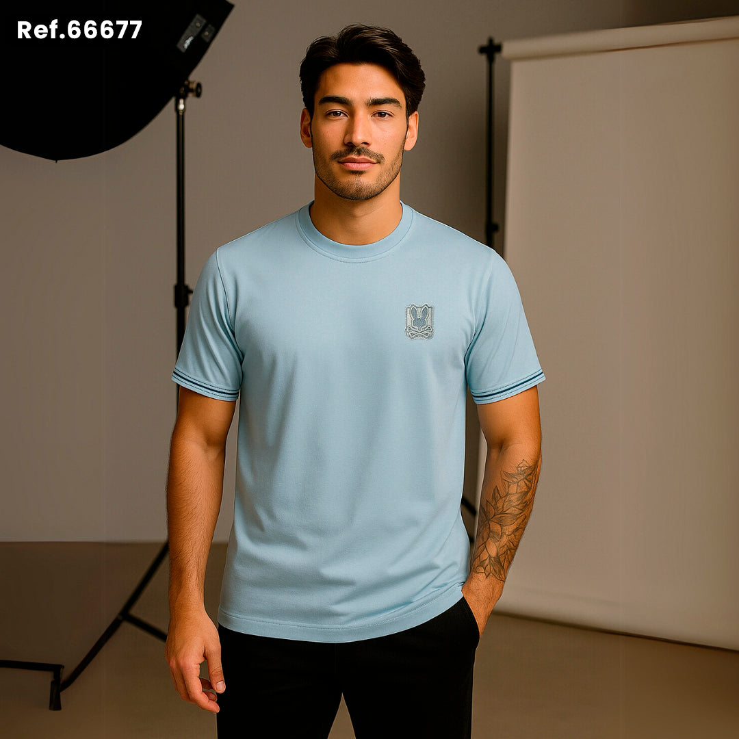 Camiseta 66677 Básica Azul Claro