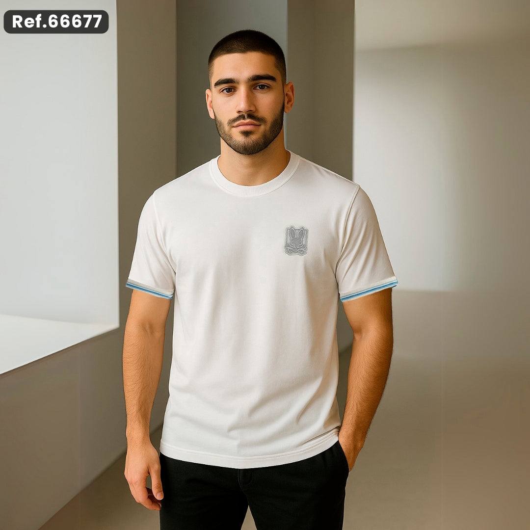 Camiseta 66677 Básica Blanca Para Hombre