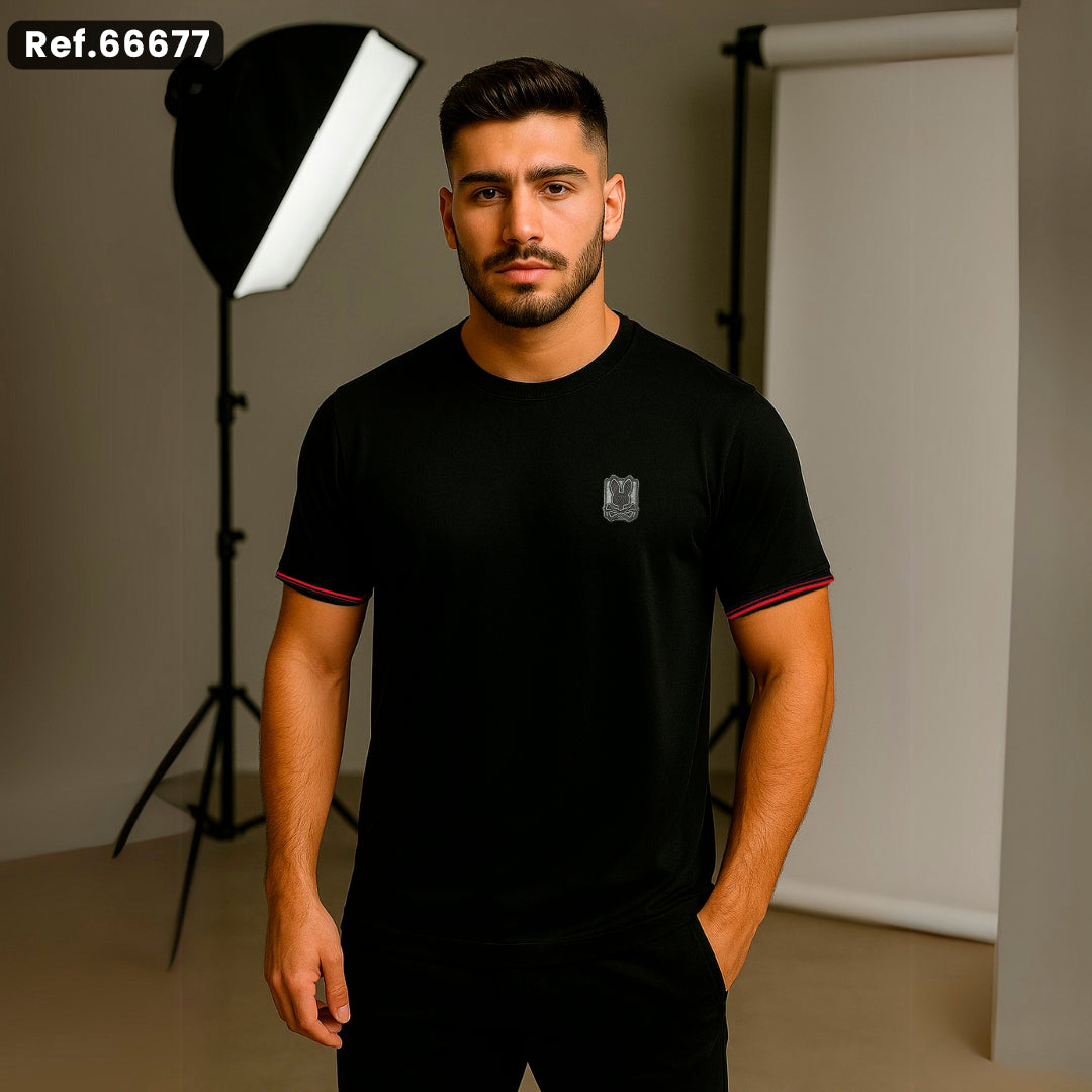 Camiseta 66677 Básica Negra