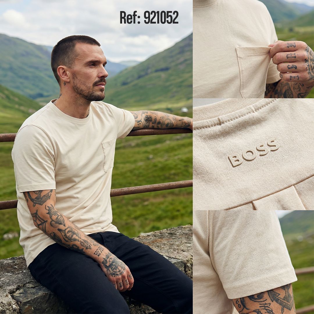 Camiseta 921052 Basica Crema para hombre