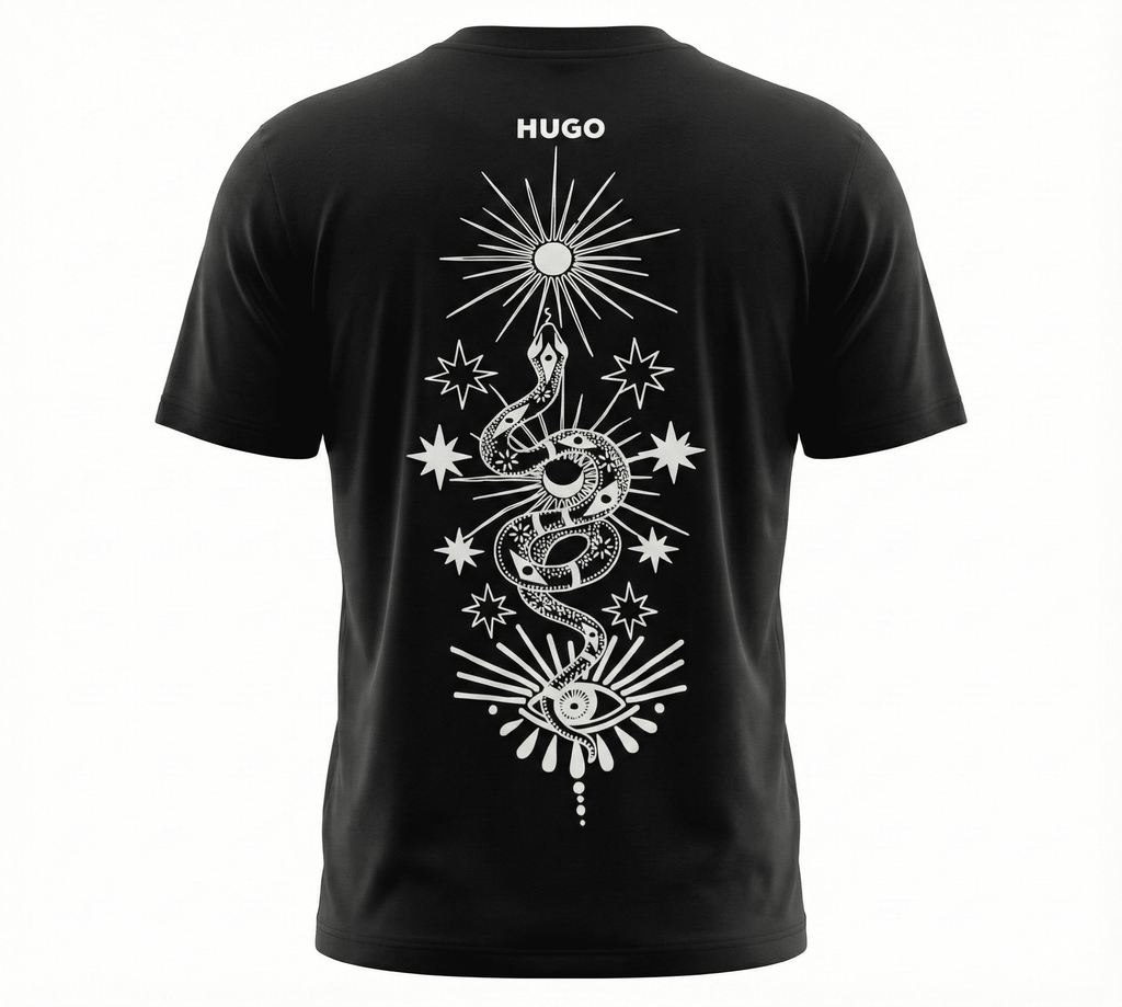 Camiseta 786640 Estampada Negra Para Hombre