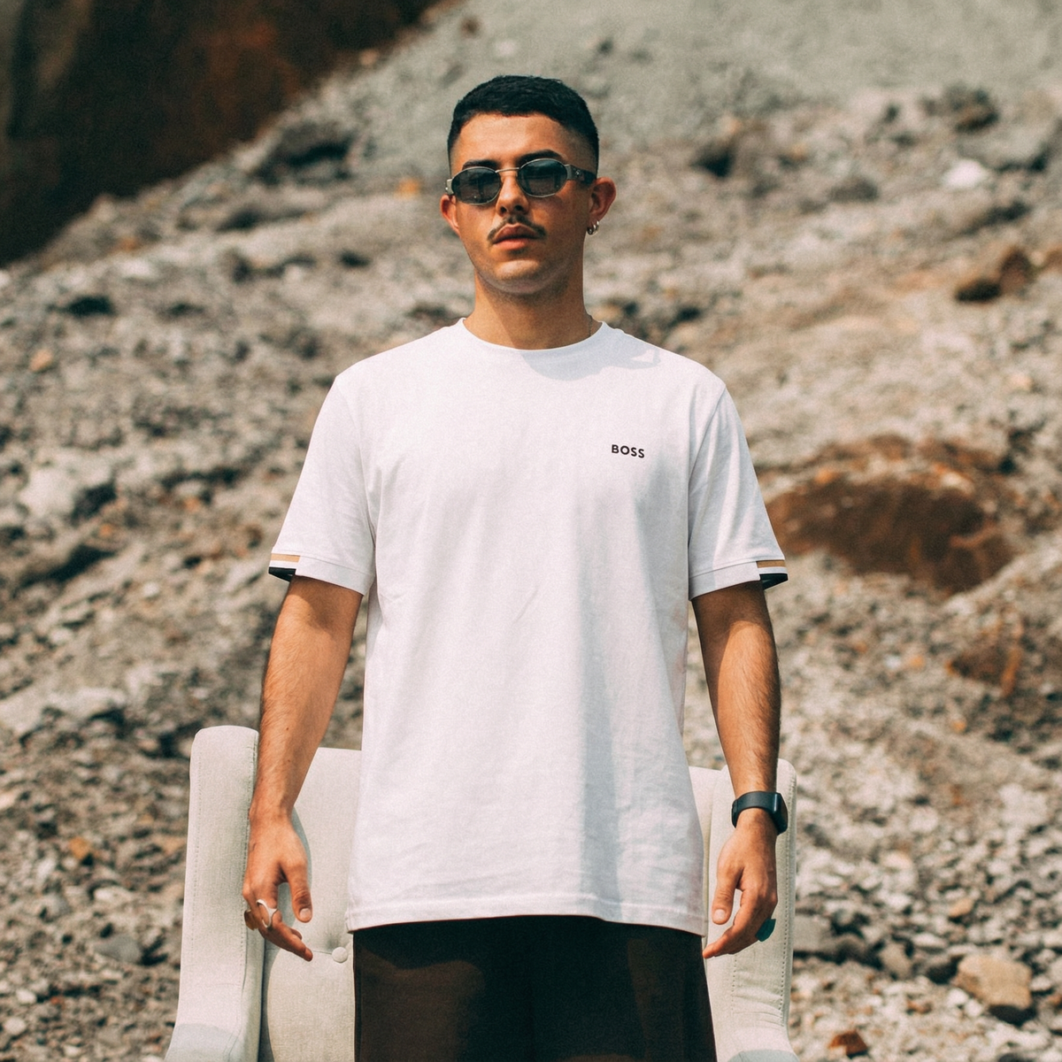 Camiseta 786649 Estampada Blanca Para Hombre