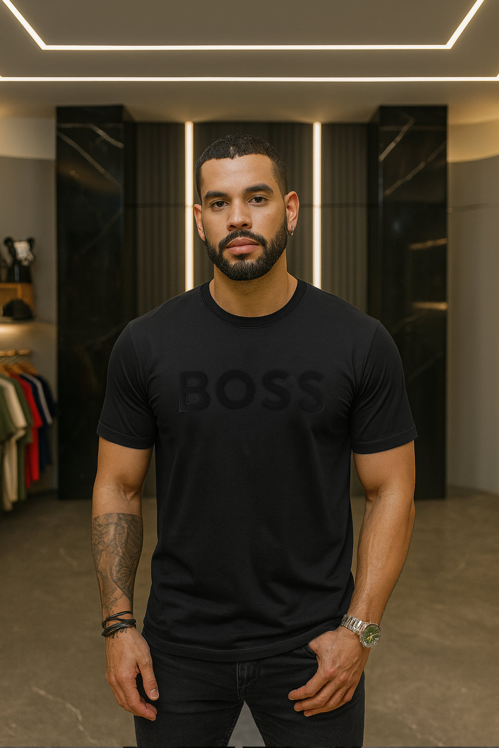Camiseta 786656 Estampada Negra