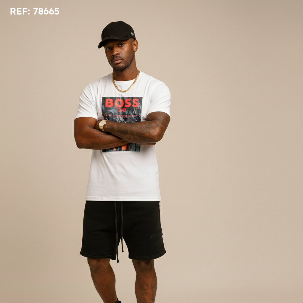 Camiseta 786655 Estampada Blanca Para Hombre