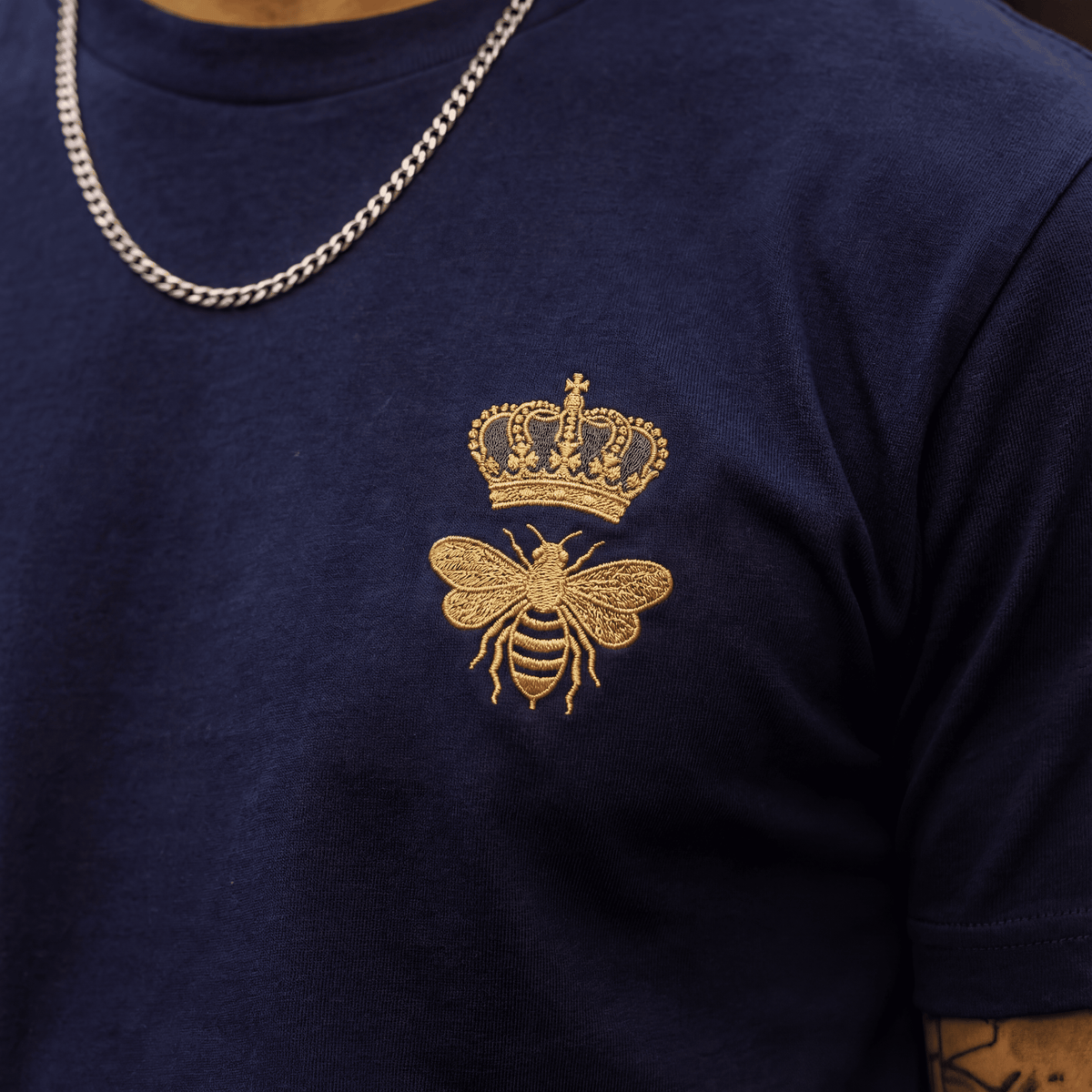 Camiseta 786665 Básica Azul Oscuro Para Hombre
