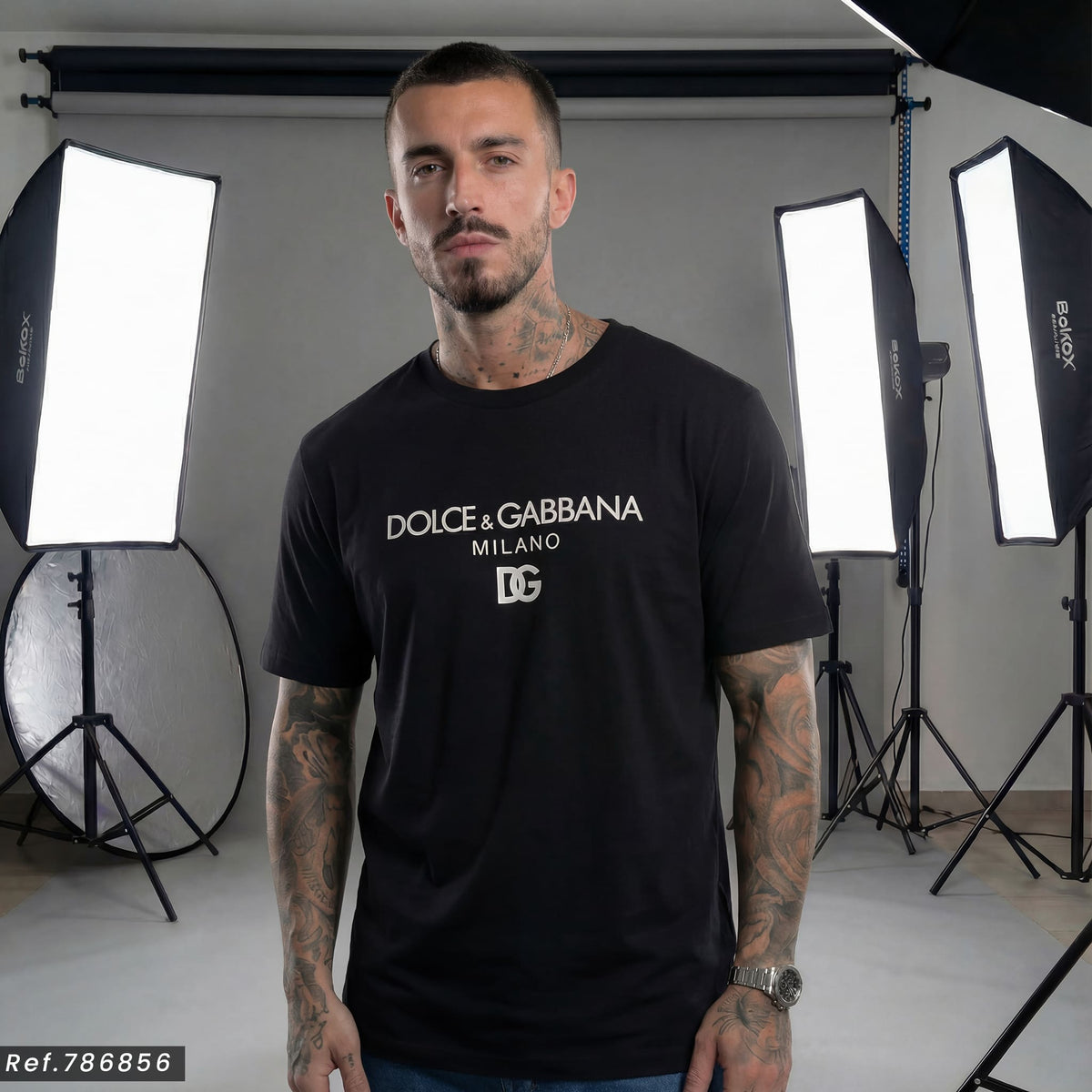 Camiseta 786857 Estampada Negra