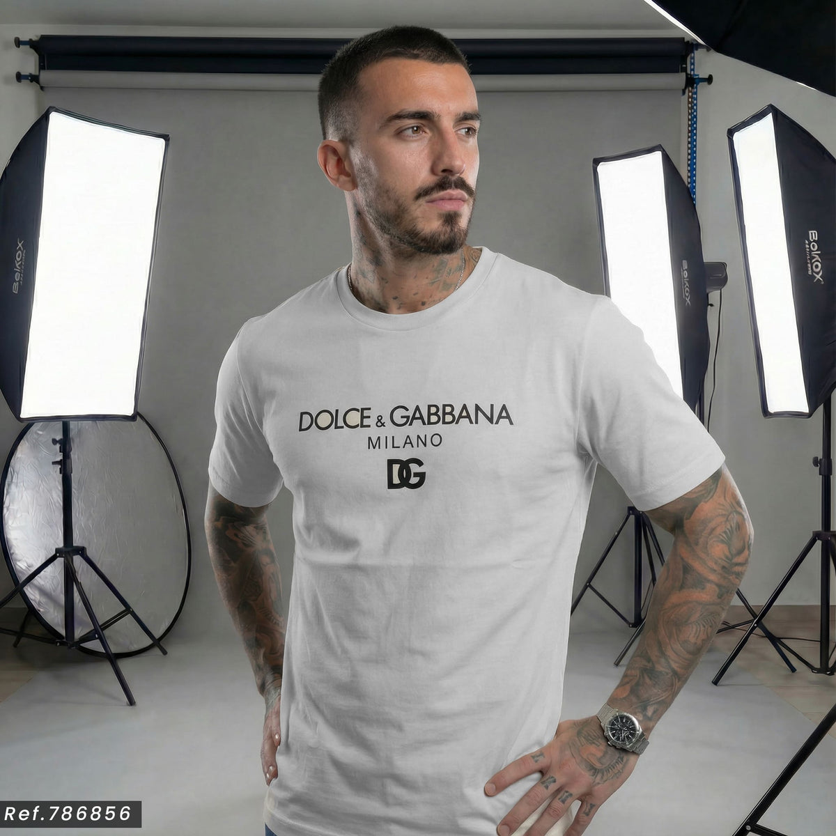 Camiseta 786857 Estampada Blanca