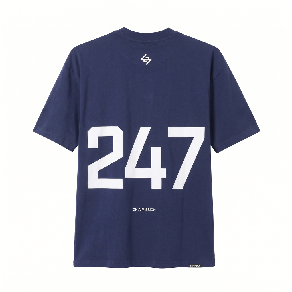 Camiseta 788333 Oversize Azul Oscuro para hombre