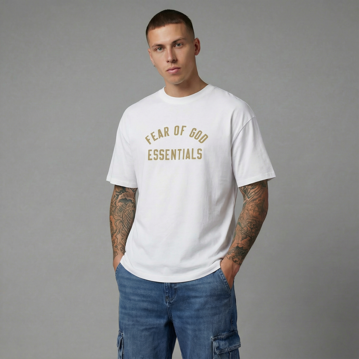 Camiseta 788342 Oversize Blanco Para Hombre
