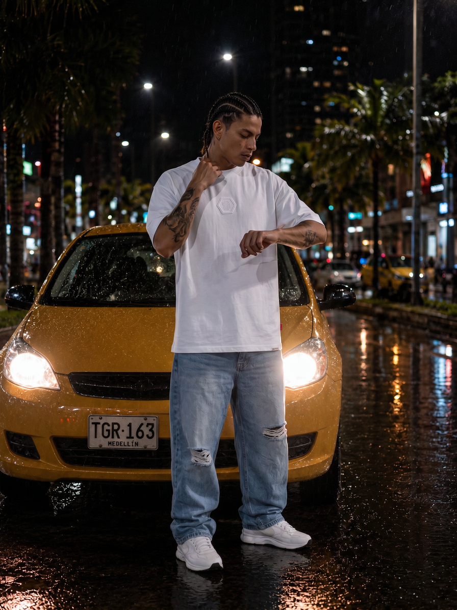 Camiseta 788349 Oversize Blanco para hombre