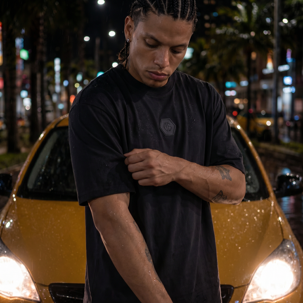 Camiseta 788349 Oversize Negro para hombre