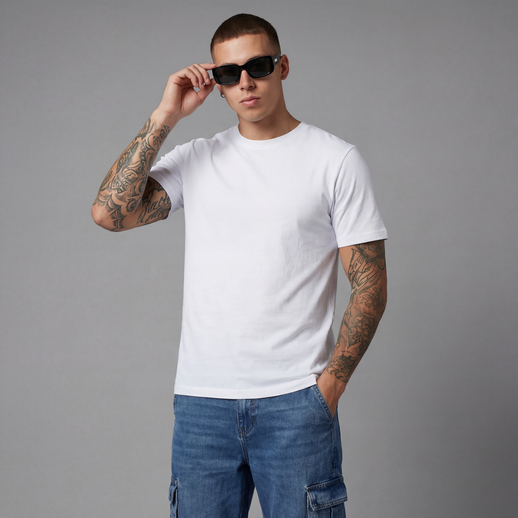 Camiseta 826001 Básica Blanca Para Hombre