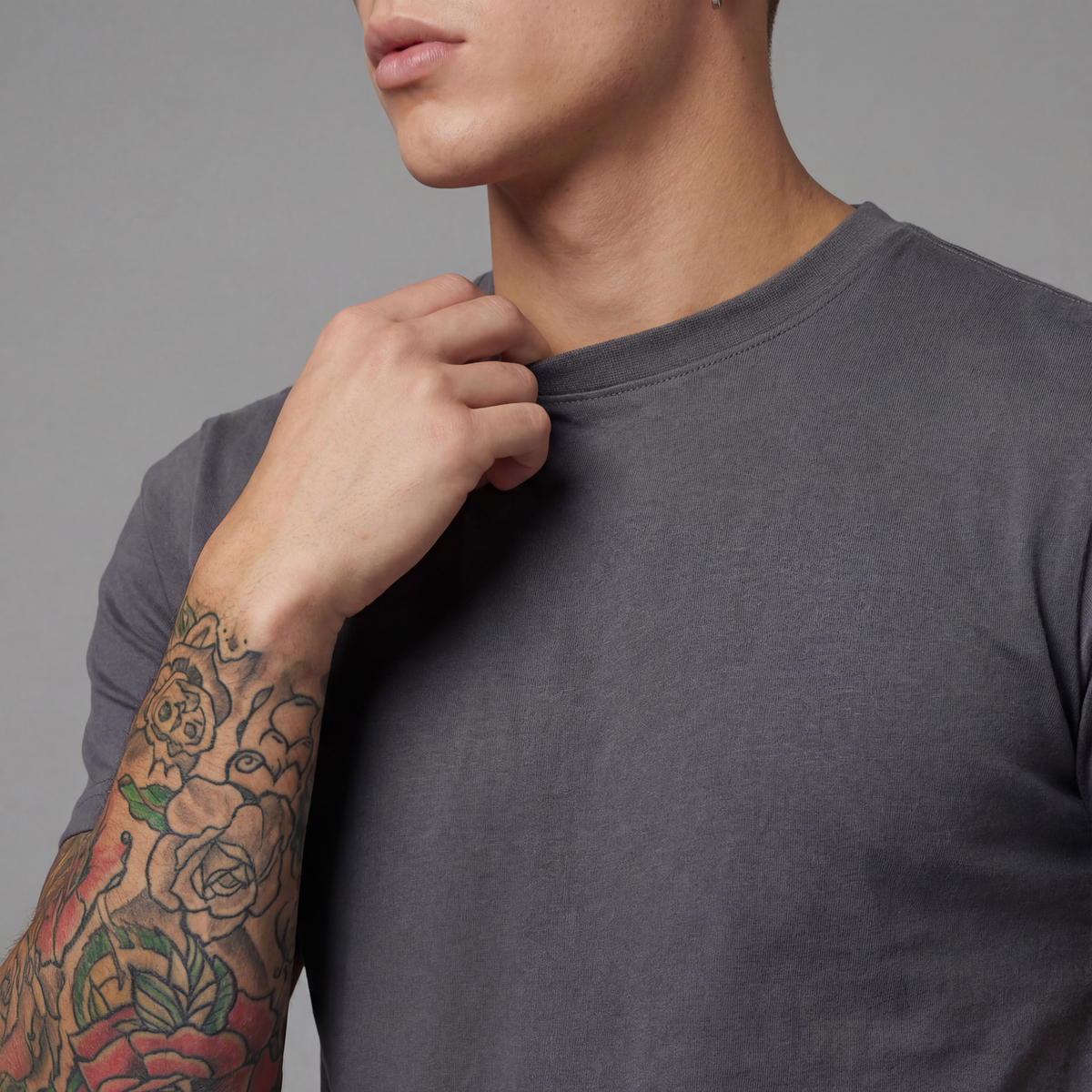 Camiseta 826001 Básica Gris Para Hombre