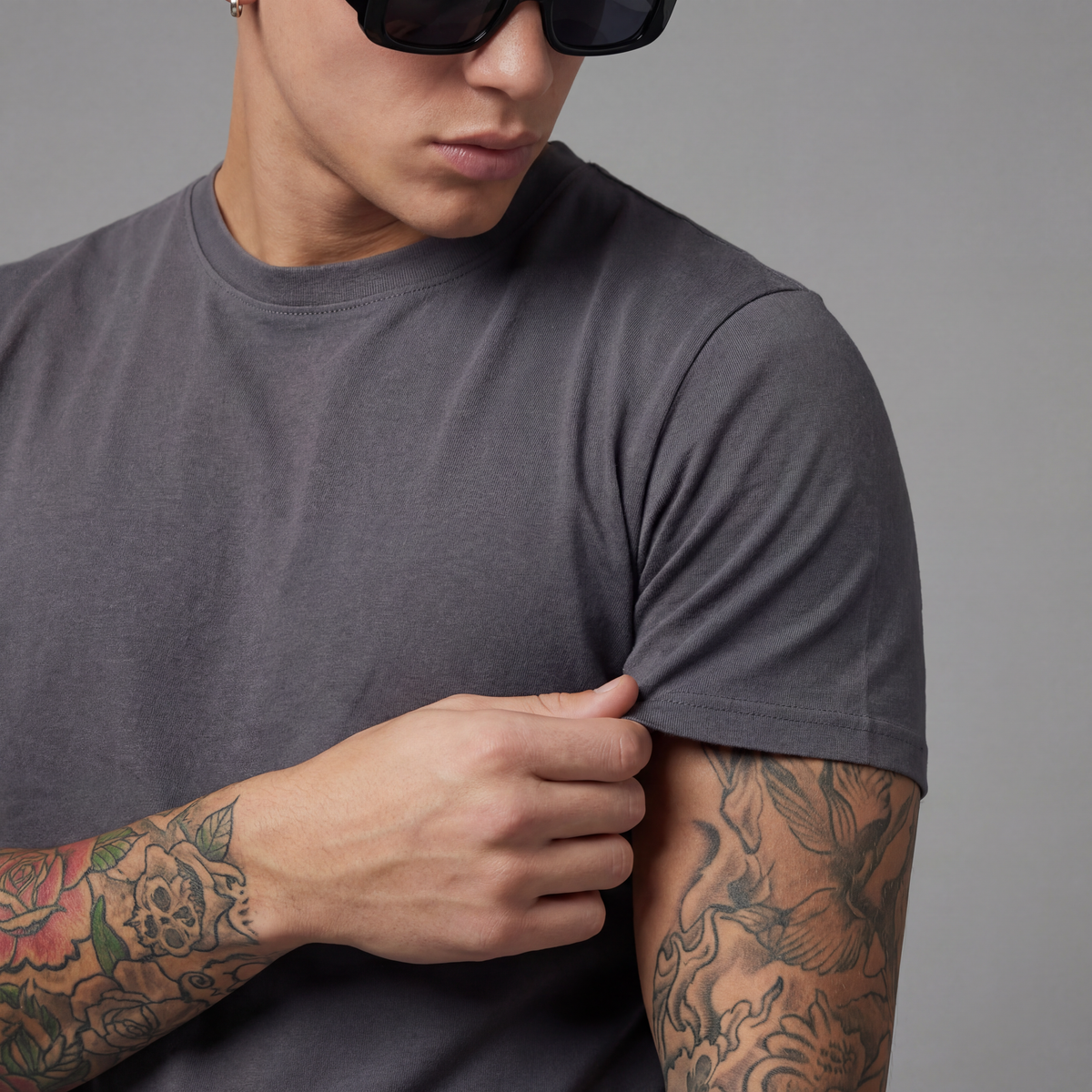 Camiseta 826001 Básica Gris Para Hombre