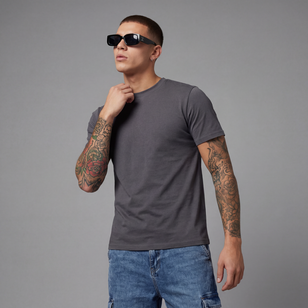 Camiseta 826001 Básica Gris Para Hombre