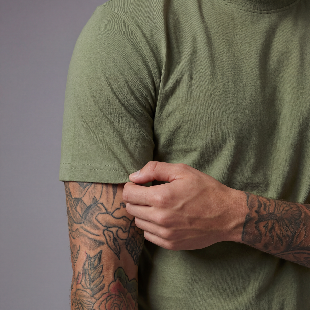 Camiseta 826001 Básica Verde Para Hombre