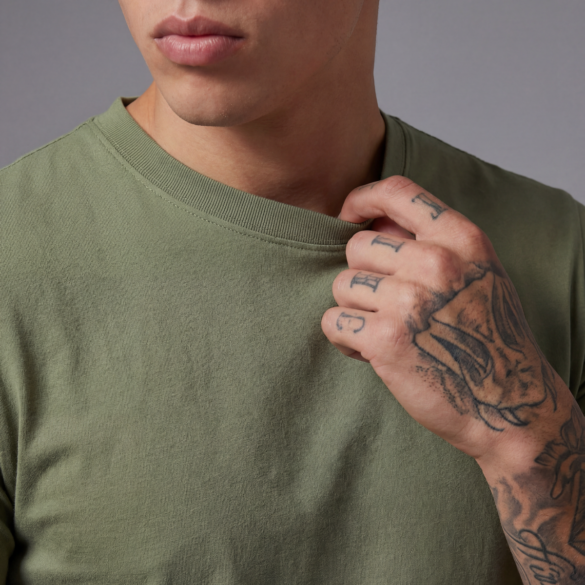Camiseta 826001 Básica Verde Para Hombre