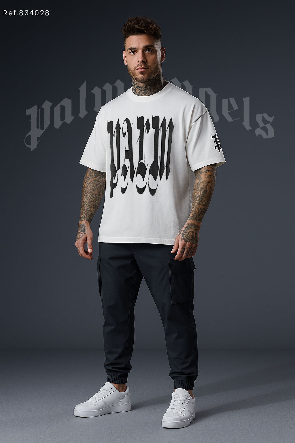Camiseta 834028 Oversize Blanca Para Hombre