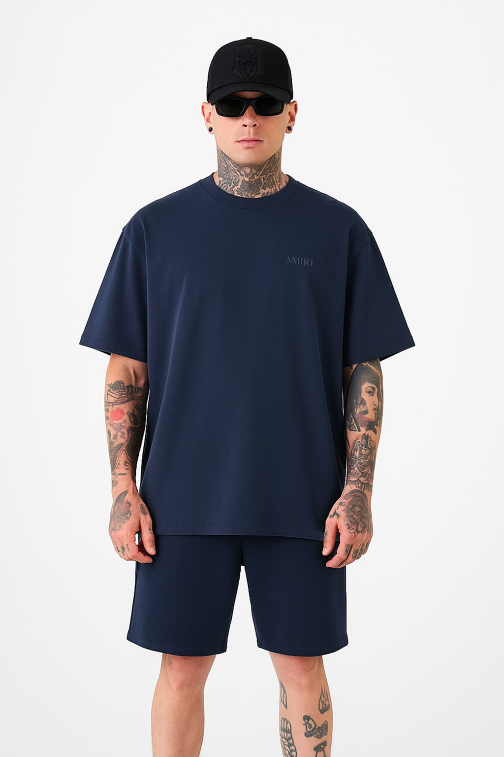 Camiseta 834034 Oversize Azul Oscuro Para Hombre
