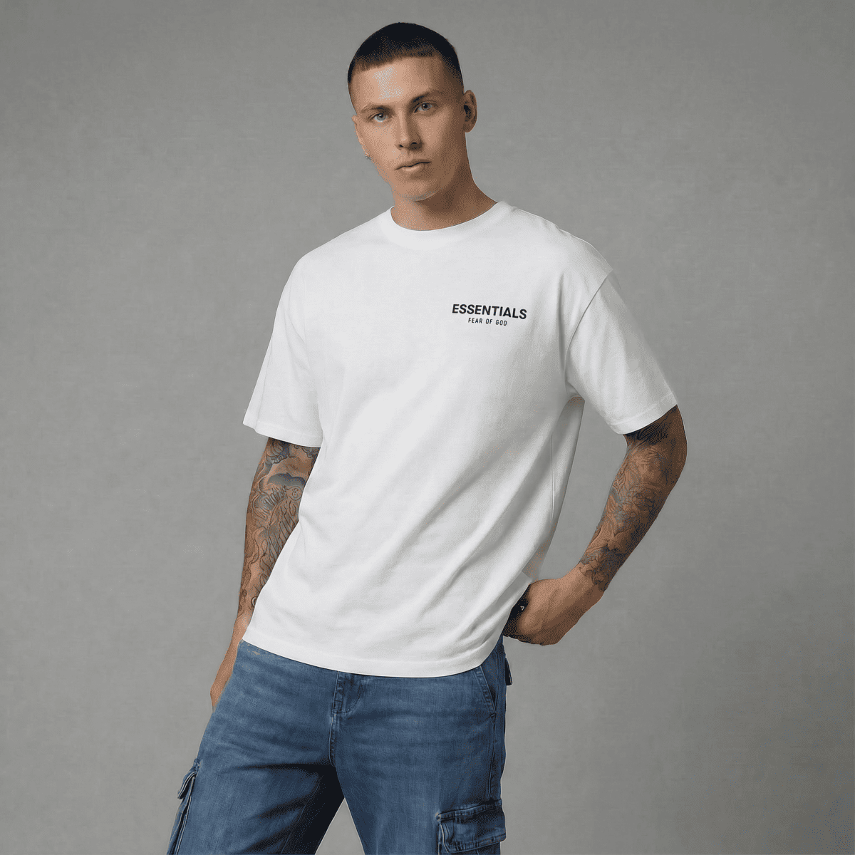 Camiseta 834036 Oversize Blanca Para Hombre