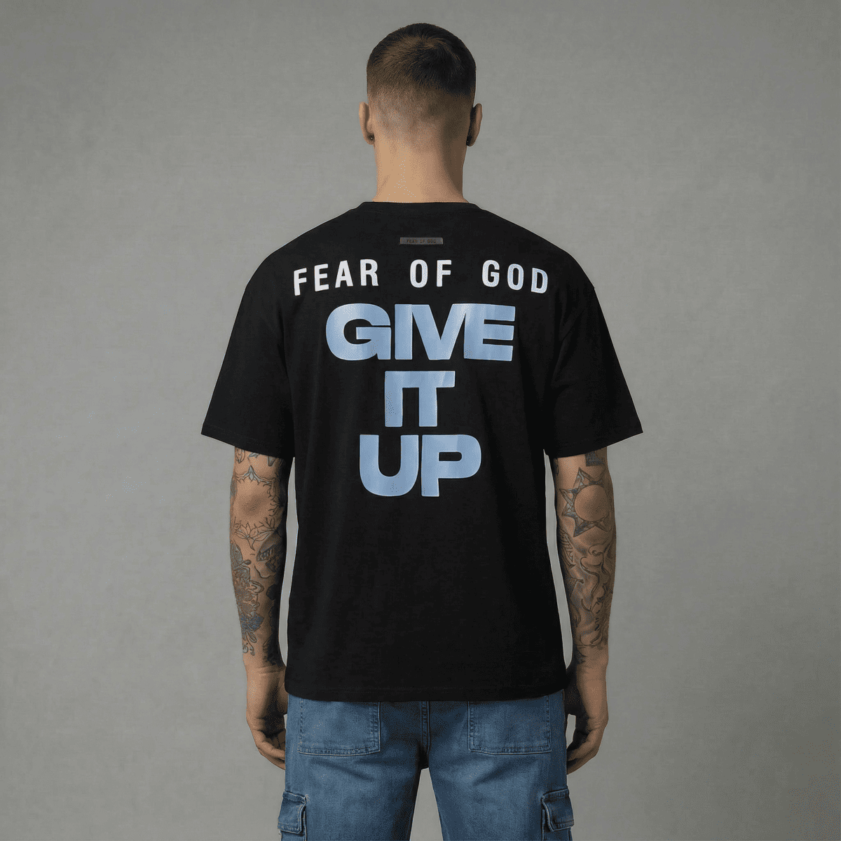 Camiseta 834036 Oversize Negra Para Hombre