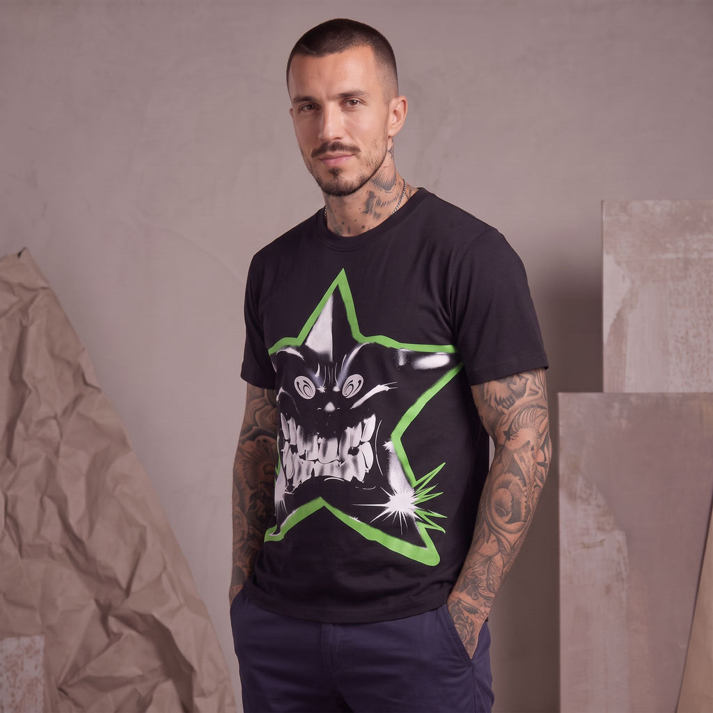 Camiseta 661117 Estampada Negra