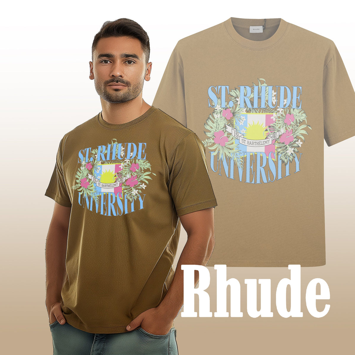 Camiseta 866519 Estampada Pickling Brown Para Hombre