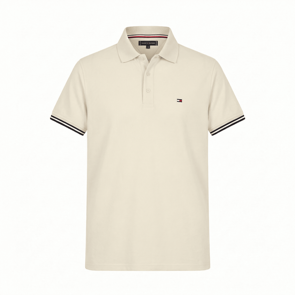 Camiseta 918003 Tipo Polo Crema Para Hombre